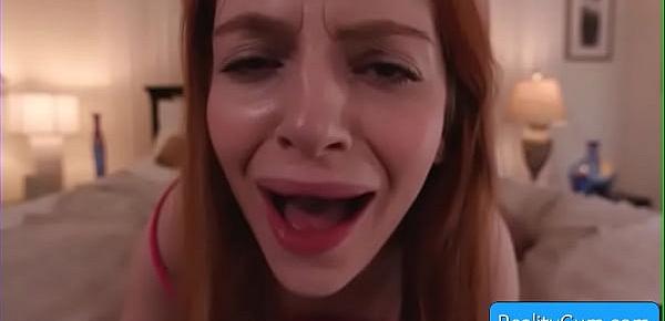 trendsSexy redhead slut teen Aaliyah Love get her pussy pounded hard doggy style by monster white fat cock